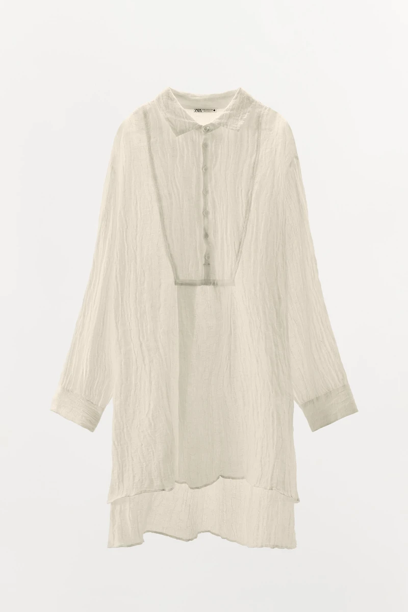 LIMITED EDITION WRINKLE EFFECT LINEN SHIRT