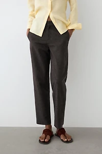 Pantalon slim en lin