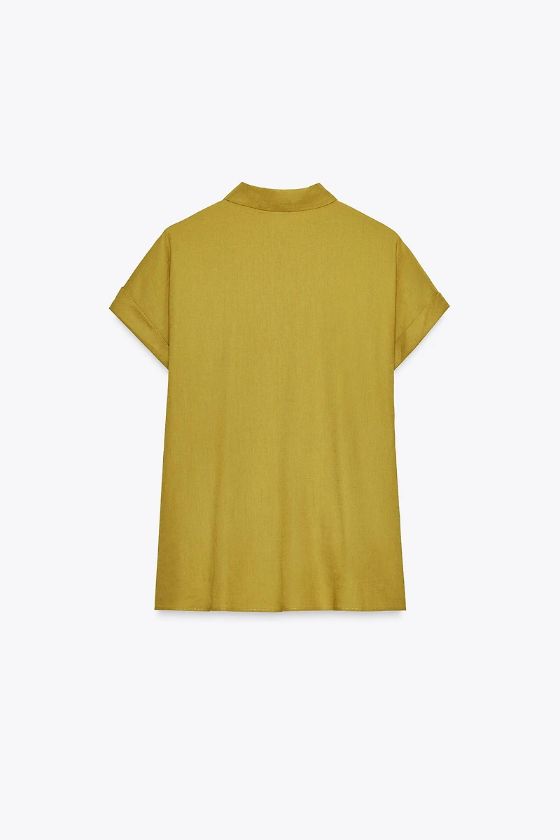 KNOTTED LINEN SHIRT