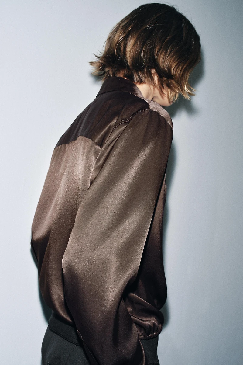 ZW COLLECTION SATIN EFFECT BLOUSE WITH TIES