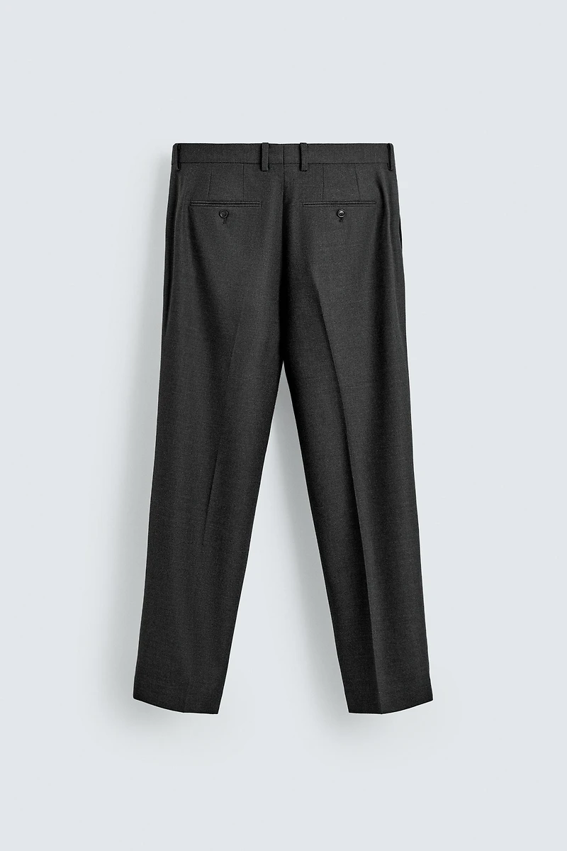 100% WOOL SUIT PANTS