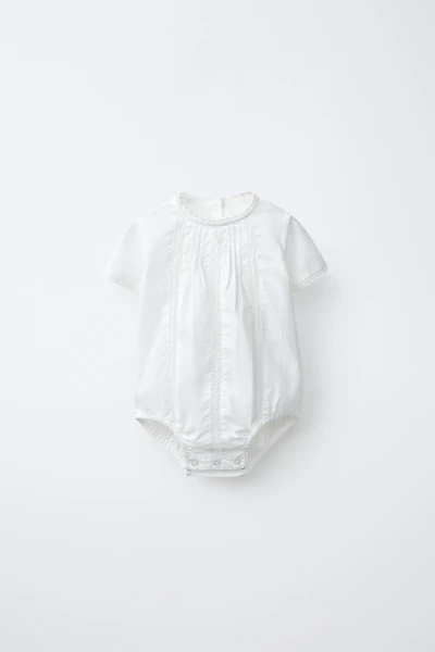 EMBROIDERED ROMPER