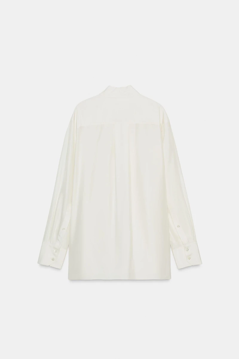 100% SILK BIB SHIRT ZW COLLECTION LIMITED EDITION