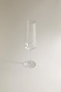 PLAIN BOHEMIA CRYSTAL FLUTE GLASS