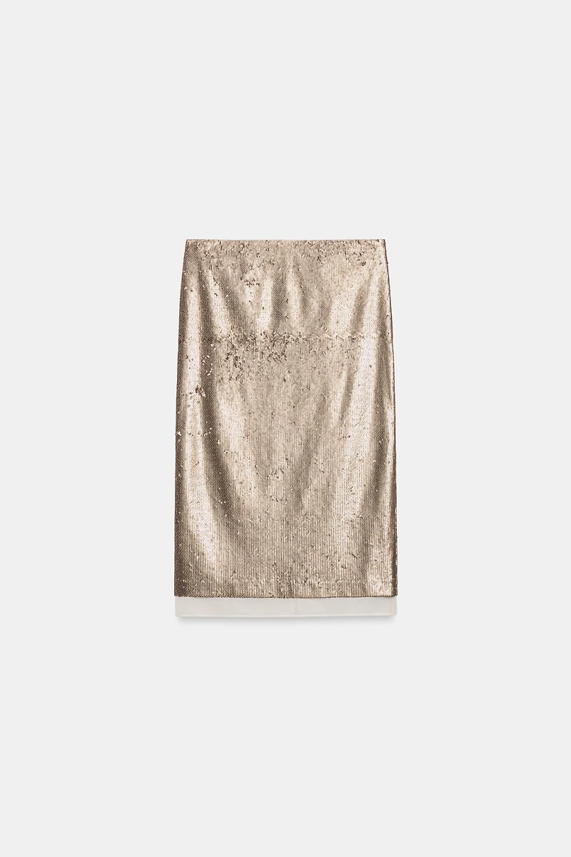 JUPE MIDI PAILLETTES ZW COLLECTION