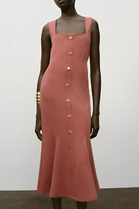 BUTTONED PIQUÉ DRESS
