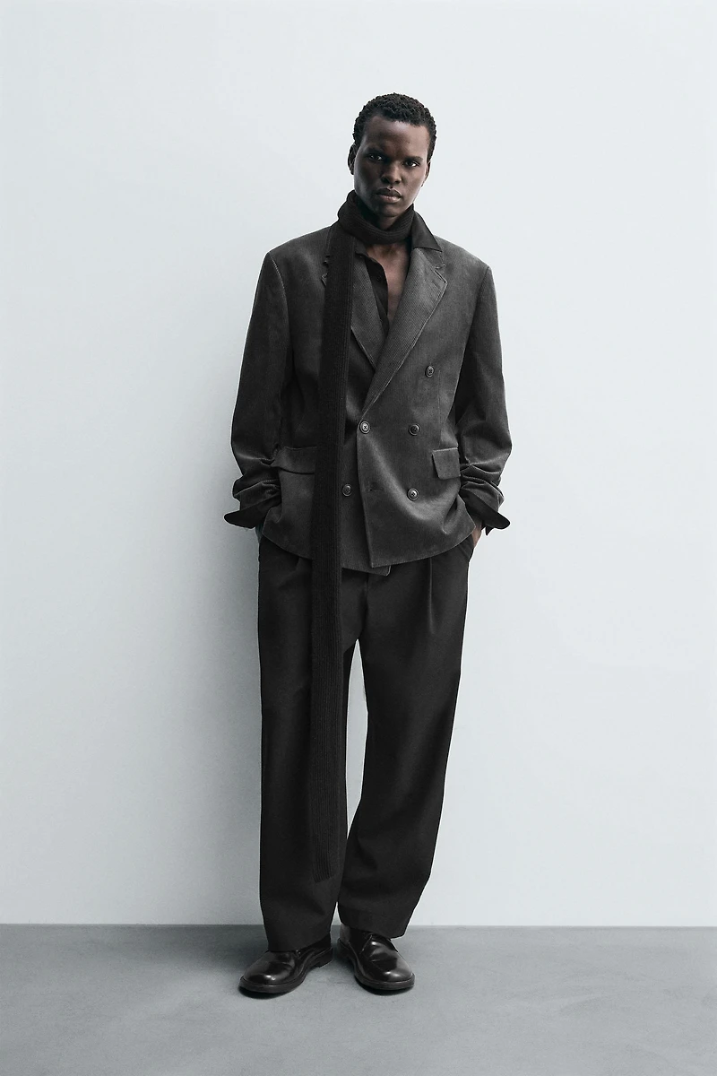 CORDUROY DOUBLE BREASTED BLAZER