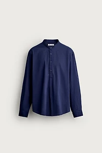 WRINKLED EFFECT POLO SHIRT