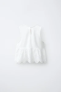 SWISS EMBROIDERY CONTRAST T-SHIRT