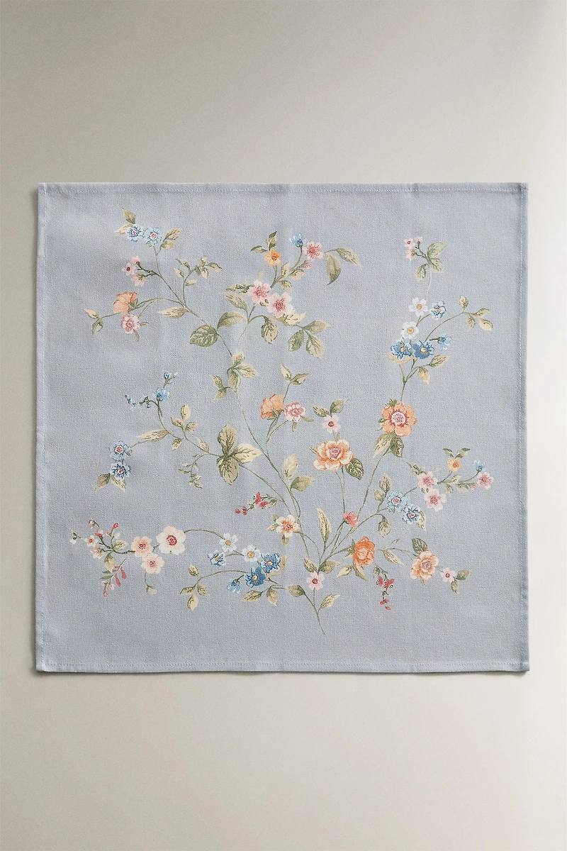 SET OF SMALL FLORAL PRINT NAPKINS (SET 2)