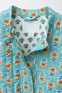 FLORAL PRINT PUFFER JACKET