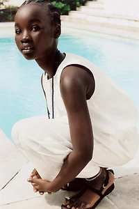 POPLIN BALLOON PANTS