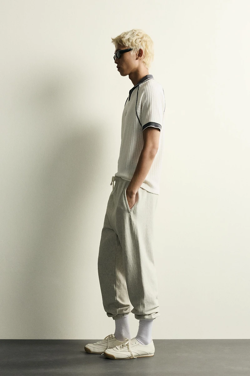RETRO SOCCER JACQUARD CONTRAST POLO