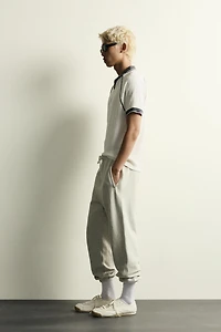 RETRO SOCCER JACQUARD CONTRAST POLO