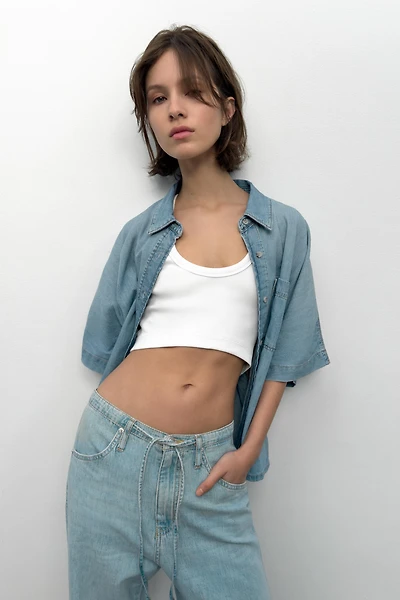 SHORT SLEEVE TRF DENIM SHIRT