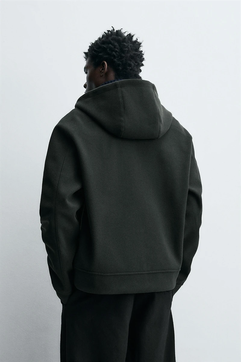 FELTED HOODIE SWEATSHIRT