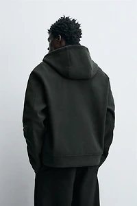 FELTED HOODIE SWEATSHIRT