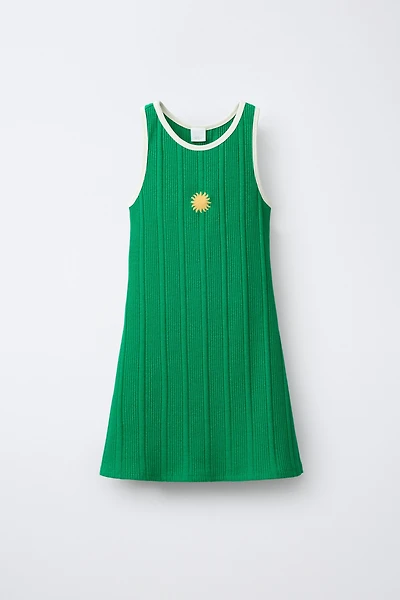 ROBE CÔTELÉE SOLEIL BRODÉ