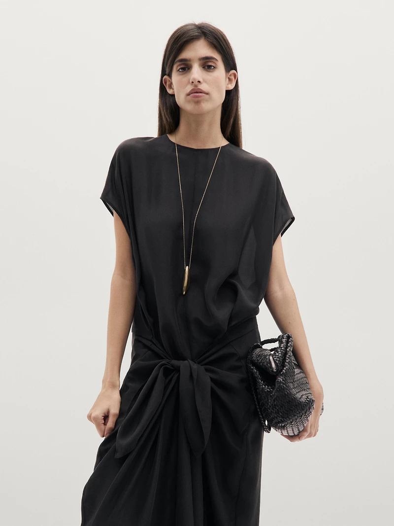 Combinaison pantalon fluide avec nœud