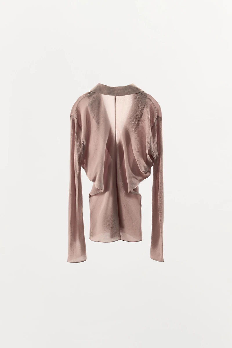 CHEMISE 100 % VISCOSE MANCHES CHAUVE-SOURIS