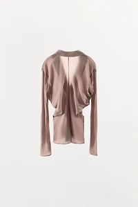 CHEMISE 100 % VISCOSE MANCHES CHAUVE-SOURIS