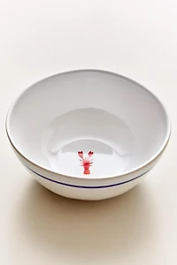 LOBSTER STONEWARE BOWL