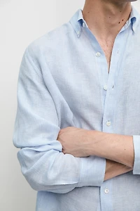Chemise regular fit 100 % lin milleraies