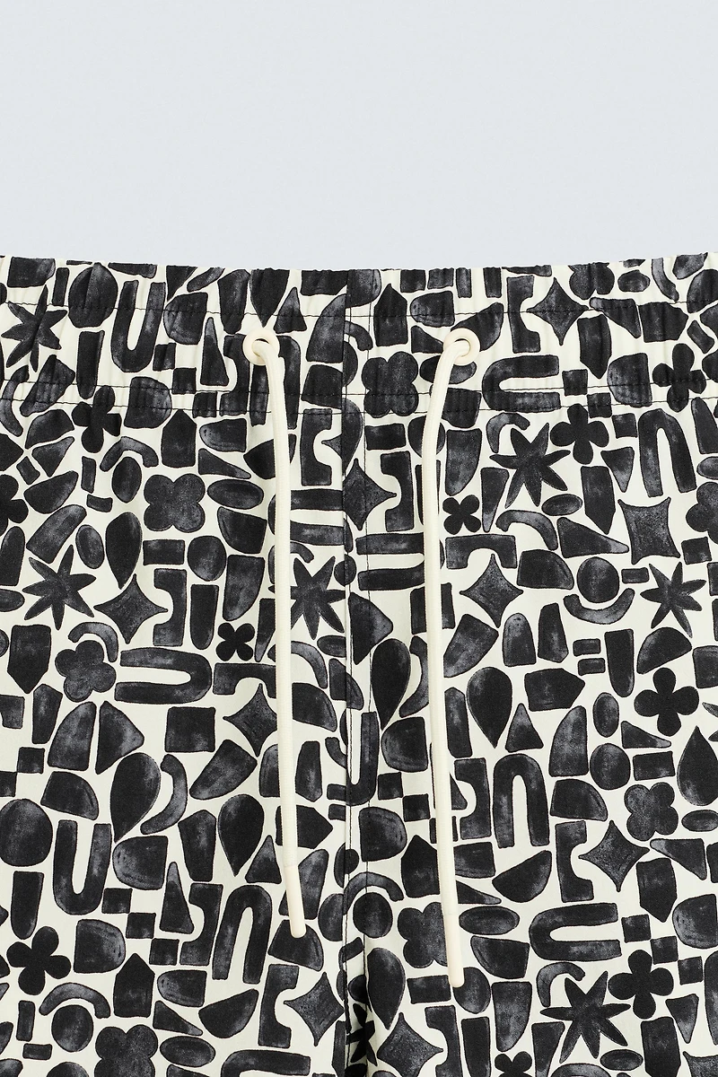 GEOMETRIC PRINT LONG SWIMSUIT