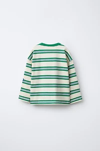 EMBROIDERED STRIPED T-SHIRT