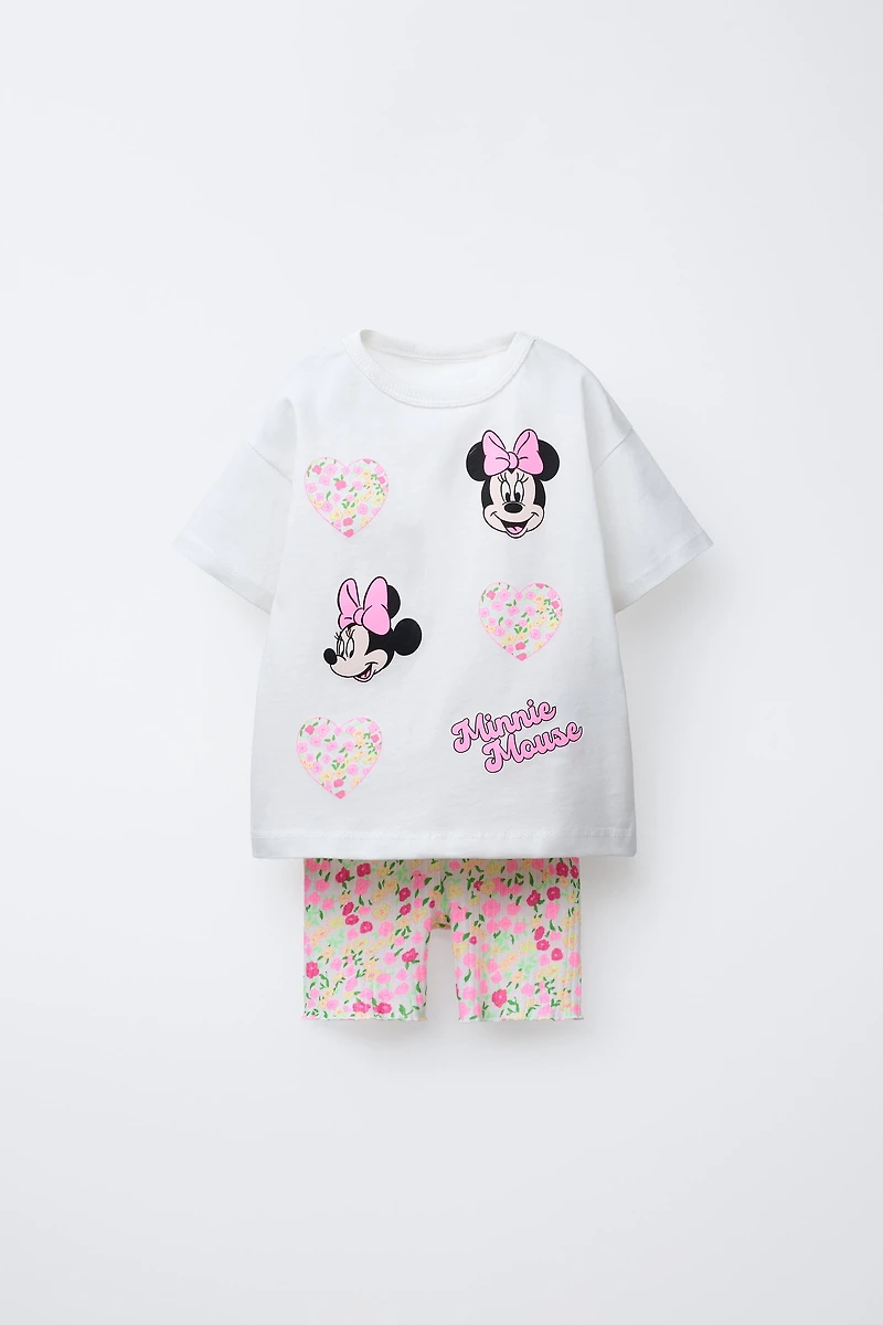 MINNIE MOUSE © DISNEY T-SHIRT AND BIKER LEGGINGS SET
