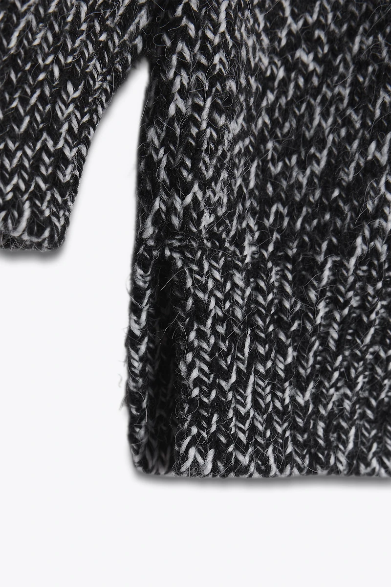 VESTE EN MAILLE MANCHES 3/4 BOUFFANTES