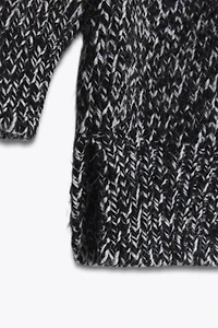 VESTE EN MAILLE MANCHES 3/4 BOUFFANTES