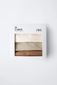 THREE-PACK OF PLAIN T-SHIRTS