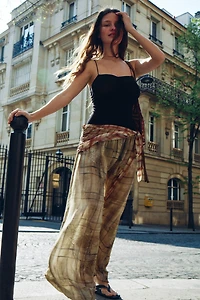 SCARF PRINT PANTS