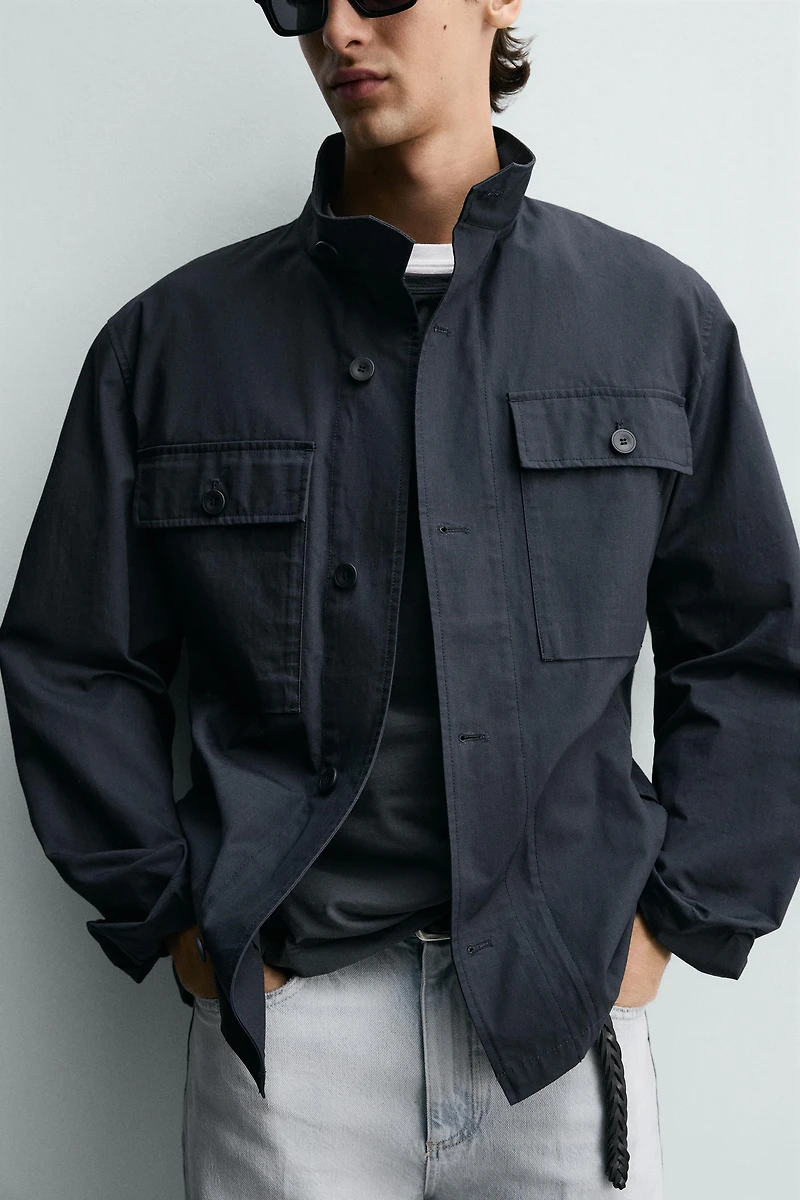 STRUCTURED POCKET OVERSHIRT