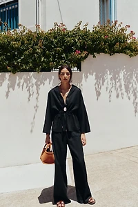 WIDE LINEN PANTS