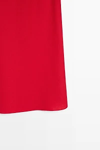 100% linen elasticated midi skirt