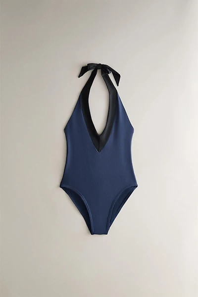 MAILLOT DE BAIN PLAGE HALTER À NŒUD