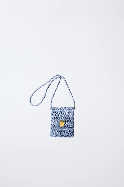 SAC BANDOULIÈRE EFFET RAFIA FRUITS
