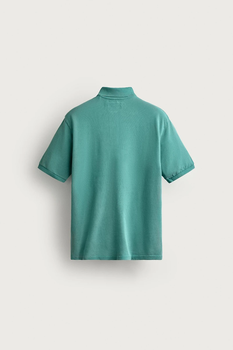 WASHED REGULAR FIT PIQUÉ POLO