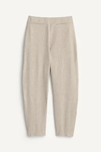 PANTALON À RAYURES EN MÉLANGE DE LIN ÉDITION LIMITÉE