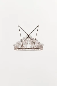 LACE HALTER BRALETTE
