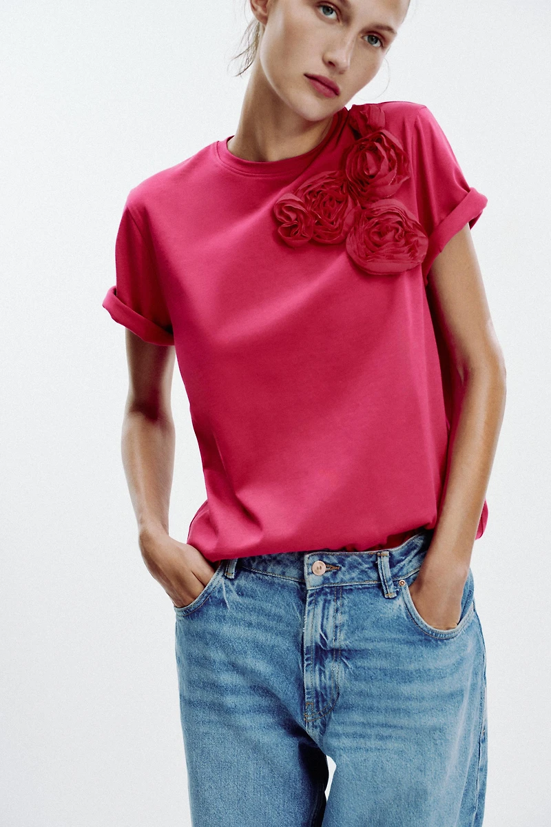 FLORAL VOLUME T-SHIRT