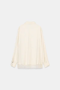 LACE SATIN EFFECT SHIRT