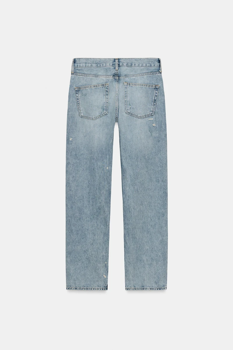 ZW COLLECTION RELAXED STRAIGHT LOW RISE JEANS