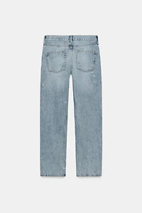 ZW COLLECTION RELAXED STRAIGHT LOW RISE JEANS