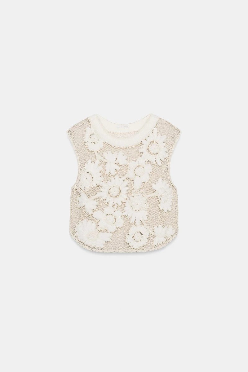 CROCHET FLORAL TOP