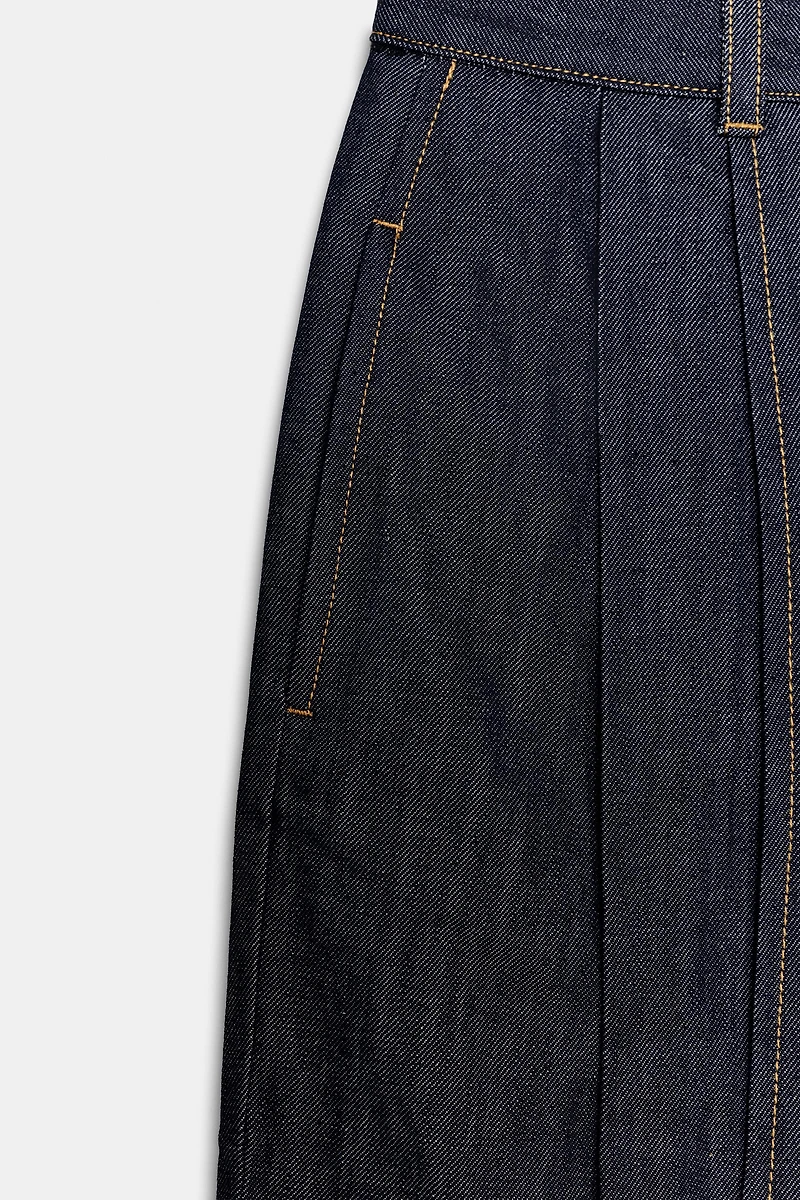 ZW COLLECTION HIGH WAISTED BALLOON PLEATED JEANS