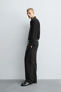 STRIPED TEXTURED CHINO PANTS