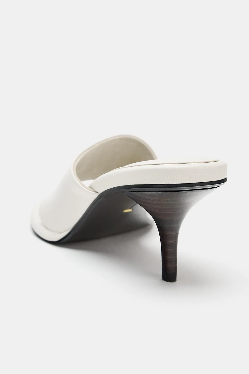 LIMITED EDITION LEATHER HEELED SANDALS